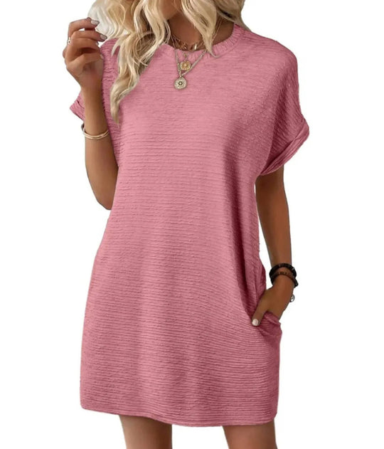 Damen Casual-Kleid mit lässigem Schnitt und praktischen Taschen R&B