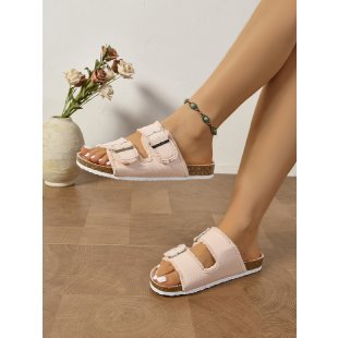 Damen komfortable Zehentrenner-Sandalen mit verstellbaren Riemen R&B