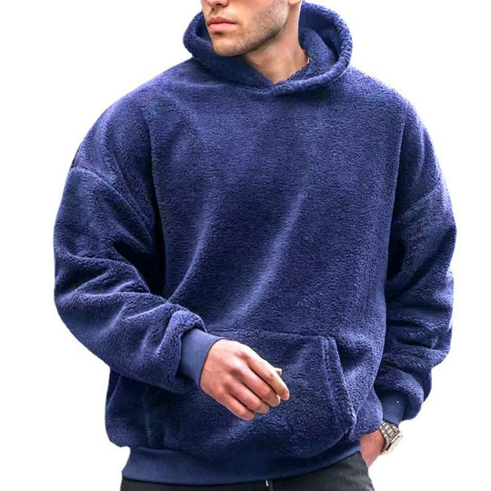 Herren Bequemer Fleece-Hoodie mit Kängurutasche R&B