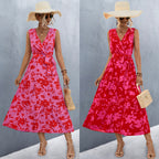 Damen Wickelkleid mit floralem Muster und eleganter Raffung R&B