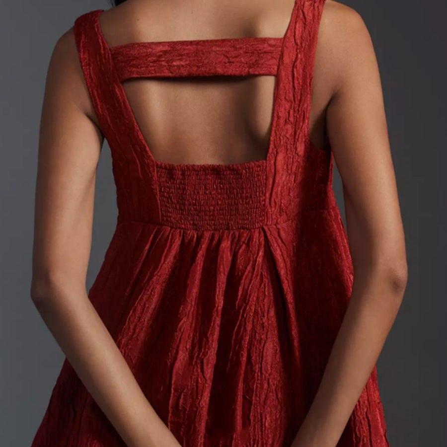 Damen Sommerkleid mit quadratischem Ausschnitt und voluminösem Schnitt R&B