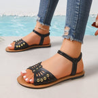 Damen Bequeme Riemensandalen mit funkelnden Verzierungen R&B
