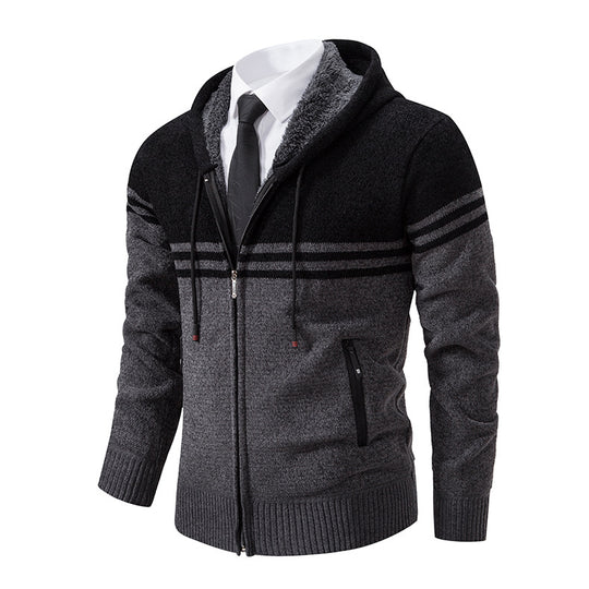 Herren modische Kapuzenjacke mit strukturiertem Design und Funktionen R&B