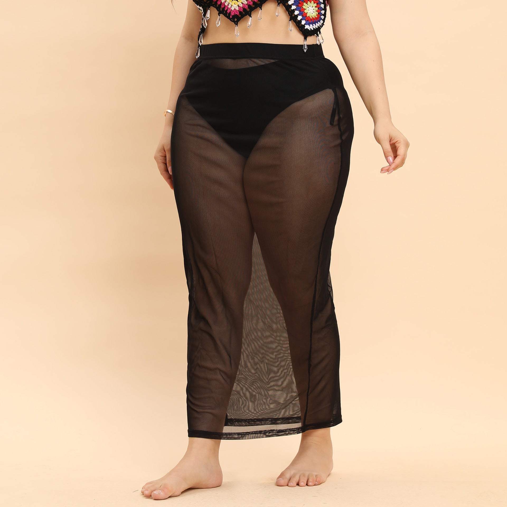 Damen transparente Strandlänge Sarong R&B
