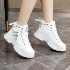 Damen Sportliche High-Top Sneakers mit modischen Details und kuscheligem Innenfutter R&B