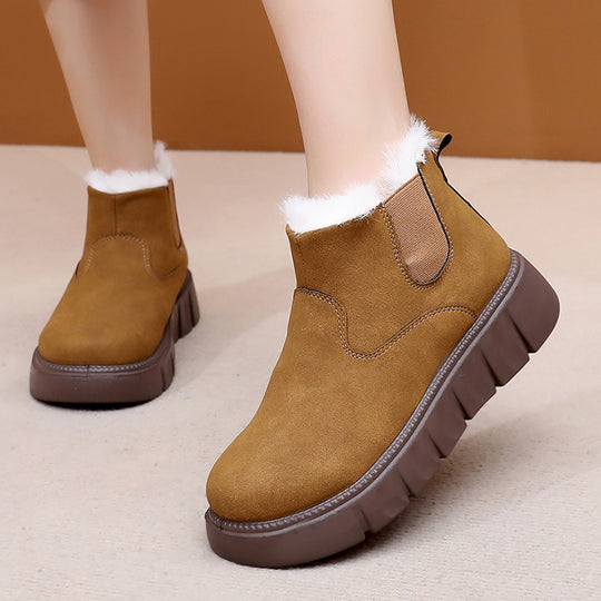 Damen Warme und stilvolle Stiefeletten mit rutschfester Sohle R&B