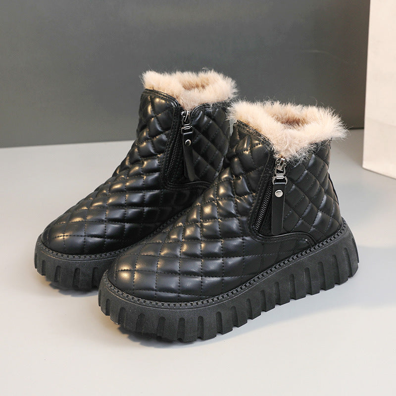 Damen Gefütterte Komfort-Stiefeletten mit wärmendem Fleecefutter und rutschfester Sohle R&B