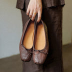 Damen Ballerina-Schuhe mit feinem Leder und zeitlosem Design