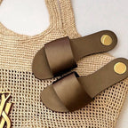 Damen Zehentrenner-Sandalen mit modernem Leopardenmuster und rutschfester Sohle R&B