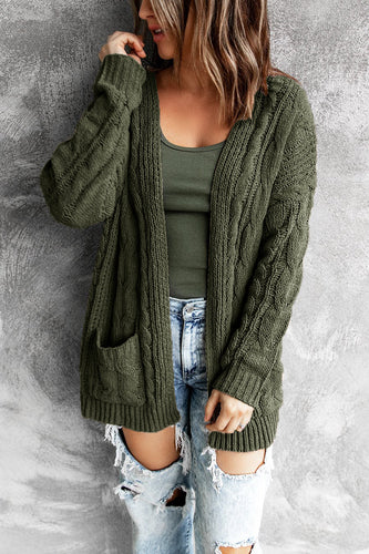 Damen Strickjacke mit voluminösen Ärmeln und tiefen Taschen R&B