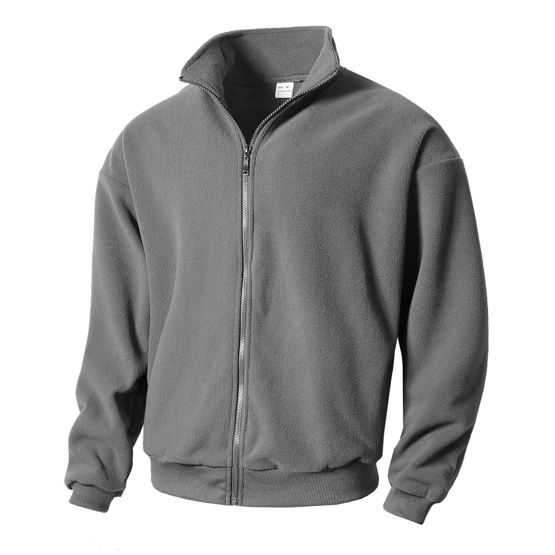 Herren Fleecejacke mit hohem Kragen und durchgehendem Reißverschluss R&B