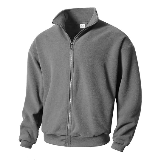 Herren Fleecejacke mit hohem Kragen und durchgehendem Reißverschluss R&B