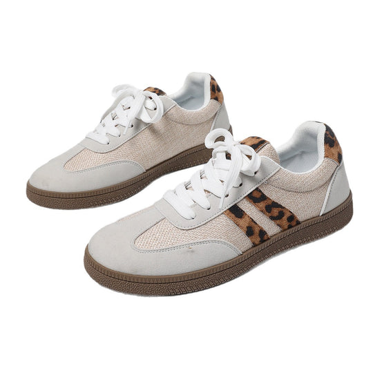 Damen Sportliche Sneakers mit modischen Leopardenakzenten und flexibler Laufsohle R&B