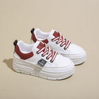 Damen modische Plateau Sneakers mit weicher Dämpfung und atmungsaktiver Obermaterialstruktur R&B