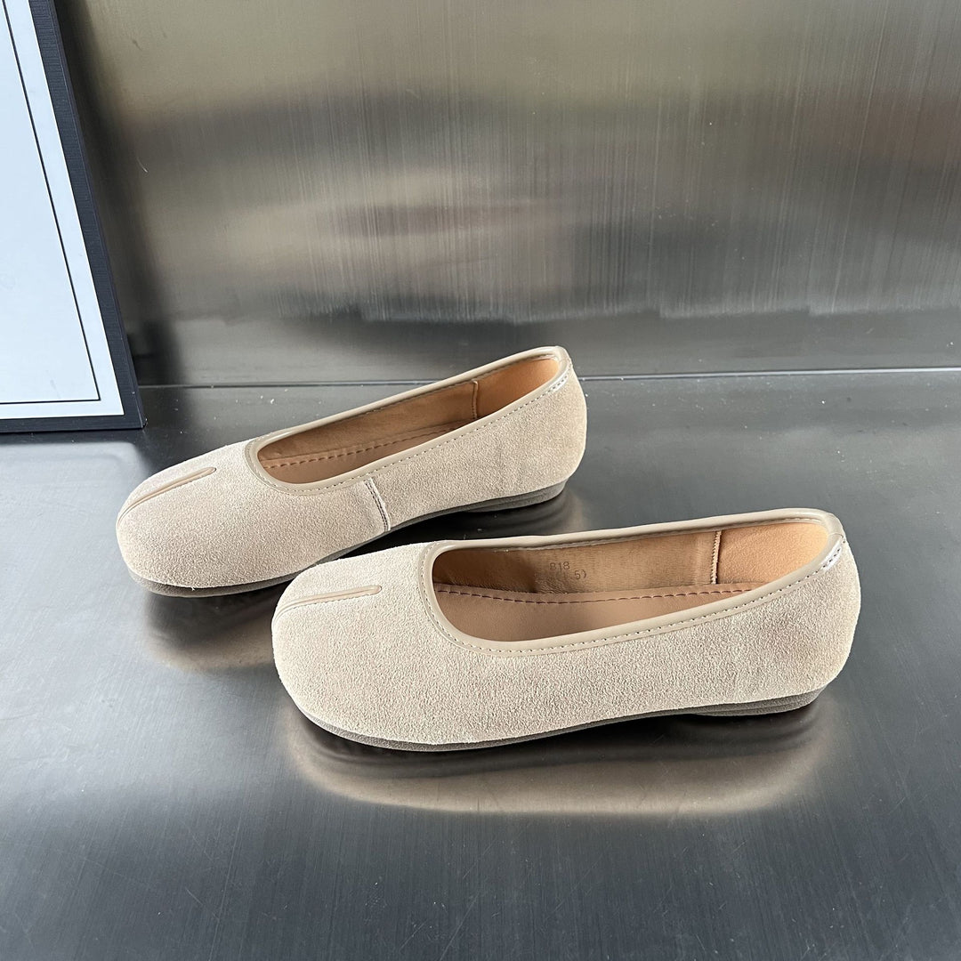 Damen Mokassins aus hochwertigem Wildleder mit eleganter Naht R&B