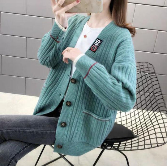 Damen Strickjacke mit strukturiertem Rippmuster und praktischen Taschen R&B
