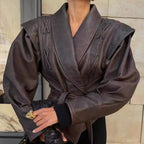 Damen Bikerjacke aus Kunstleder R&B