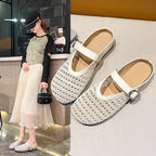 Damen Komfortable Clogs mit elegantem Riemen und luftigen Netzdesign R&B