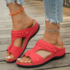 Damen Bequeme Rückenfreies Fußbett-Sandalen