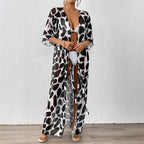 Damen modischer Strandkaftan mit seitlichem Kordelzug R&B