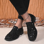 Damen Glitzernde Mokassins mit funkelnden Pailletten R&B