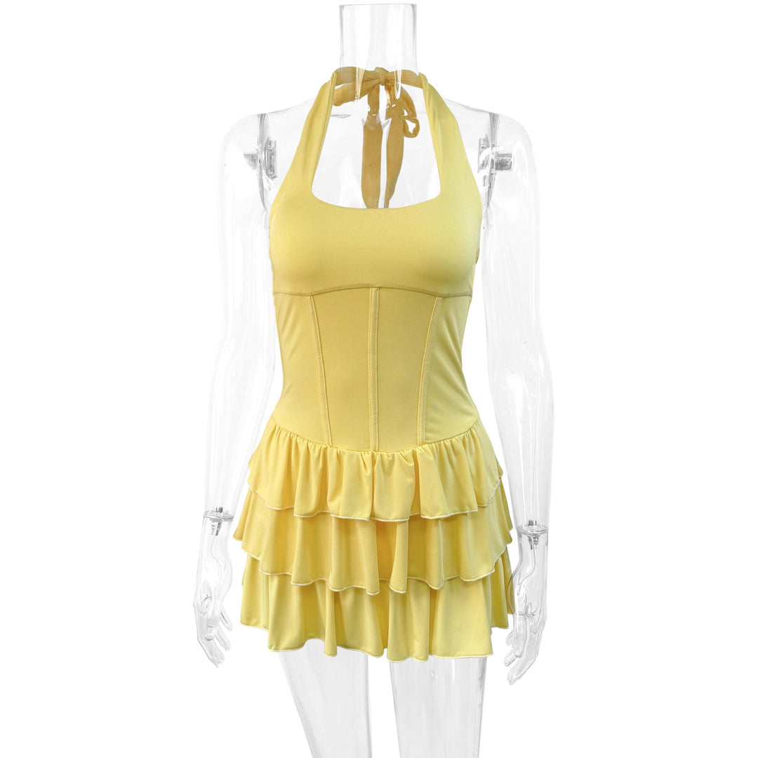 Damen Rüschenkleid mit trägerlosem Design und Figur formendem Schnitt R&B