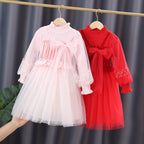Mädchen festliches Tüllkleid mit Spitzen-Details R&B