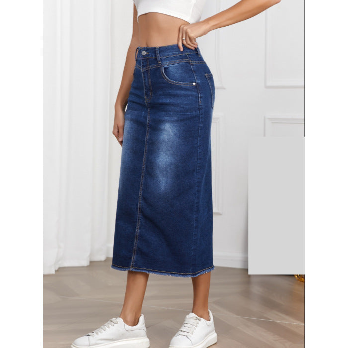 Damen Denim Maxirock R&B