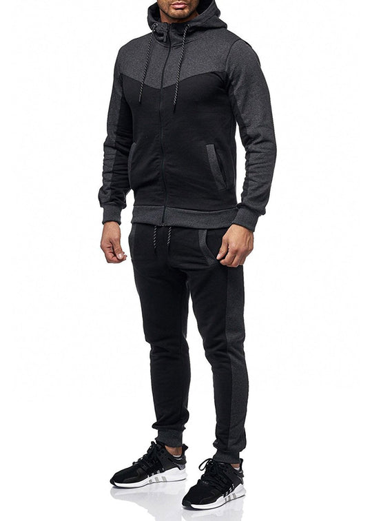 Herren Sportanzug mit Kapuze und seitlichen Taschen R&B