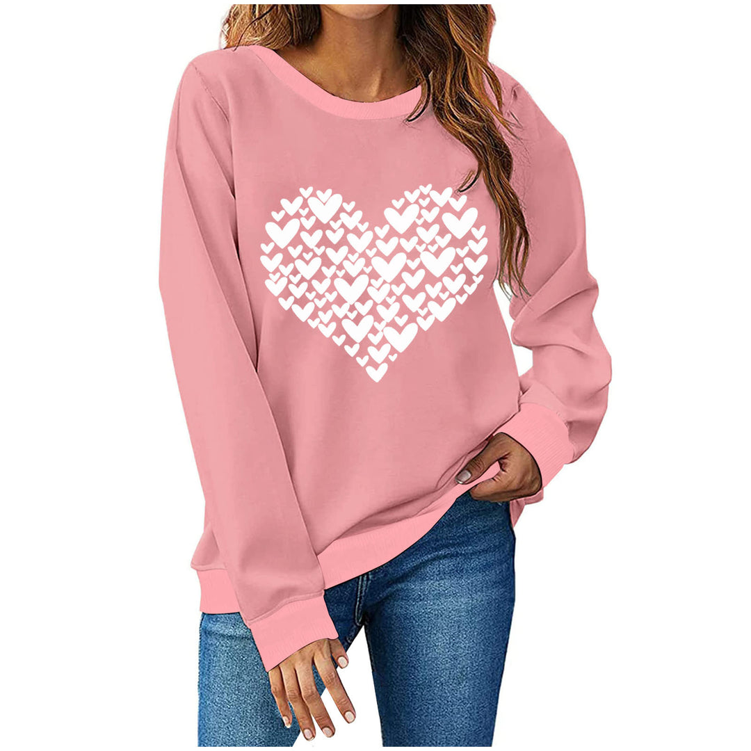 Damen Sweatshirt mit kreativem Herzmotiv R&B