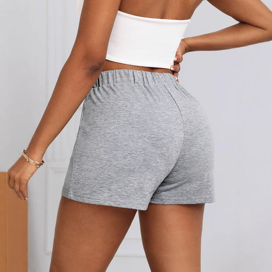 Damen Sportliche Shorts mit elastischem Bund und Seitentaschen R&B