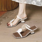 Damen modische Slingback-Sandalen mit eleganten Schmuckdetails