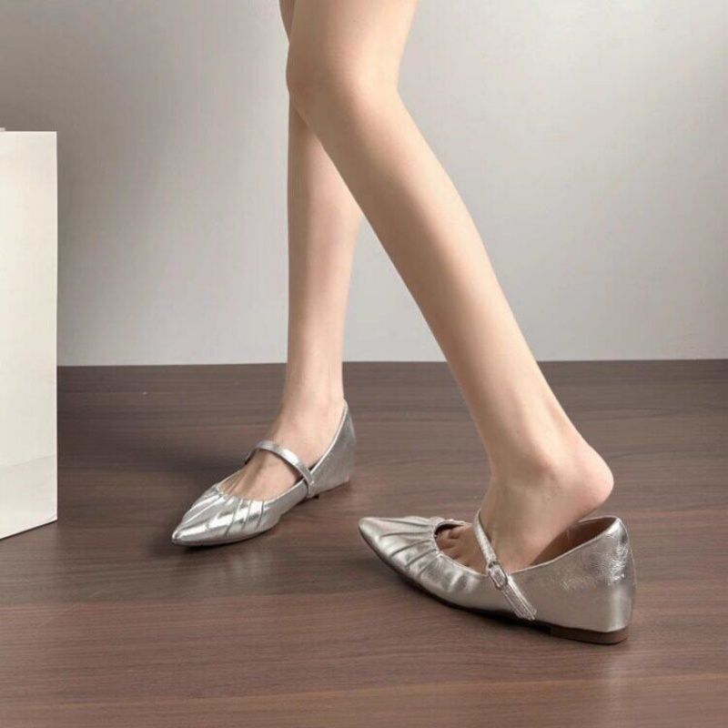 Damen elegante Slingback Ballerinas mit feinem Riemen R&B