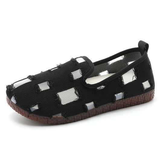 Damen Slip-On Hausschuhe mit atmungsaktiver Obermaterialstruktur und flexibler Sohle R&B