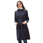 Damen winddichte Freizeitjacke mit praktischen Kordelzügen und Innenfutter