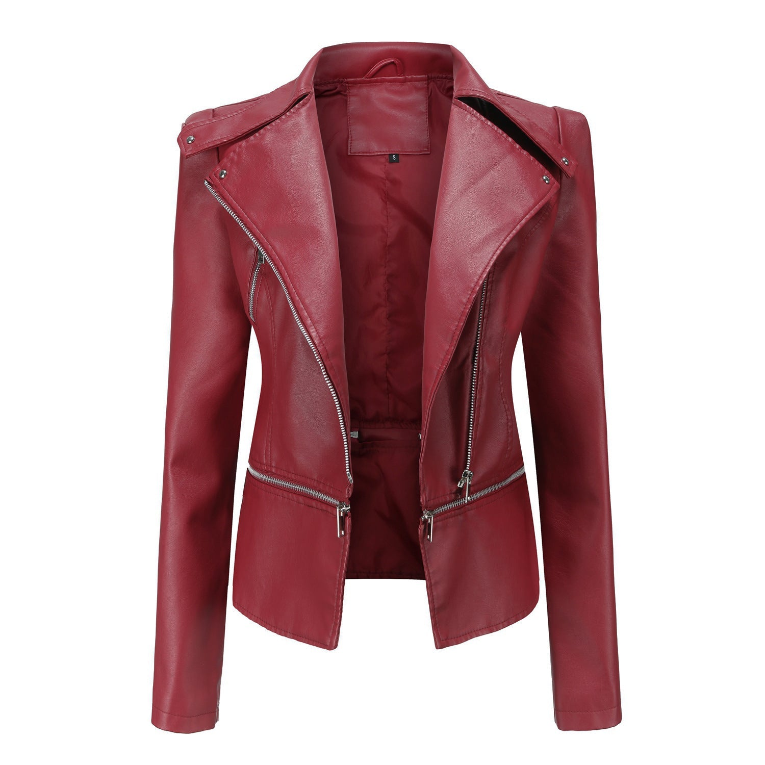 Damen jacke mit asymmetrischem Reißverschluss und stilvollen Zipper-Details R&B