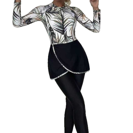 Damen Modischer und funktioneller UV-Schutz-Badeanzug mit Rock R&B