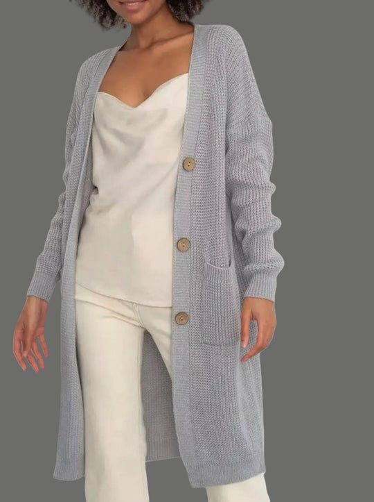 Damen Strickjacke mit hochwertigen Knöpfen R&B