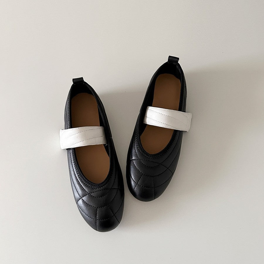 Damen Ballerina mit innovative Riemenverzierung und komfortablem Fußbett R&B