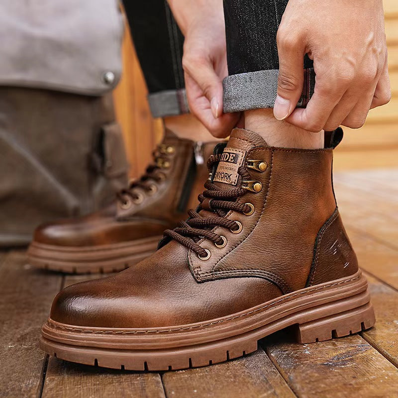 Damen lässige Stiefeletten aus hochwertigem Leder R&B