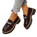 Damen Bequeme Mokassins mit modischem Schmuckdetail R&B