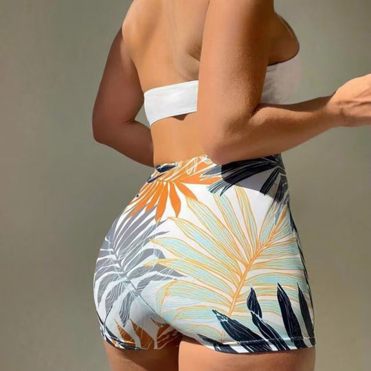 Damen Bikiniset mit hoch geschnittenem Hosenrock und elegantem Knoten R&B