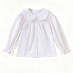 Mädchen elegante Bluse mit rüschenbesetztem Kragen R&B