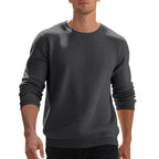 Herren nan Feinstrukturierter Strickpullover mit Waffelstruktur und Rundhalsausschnitt R&B