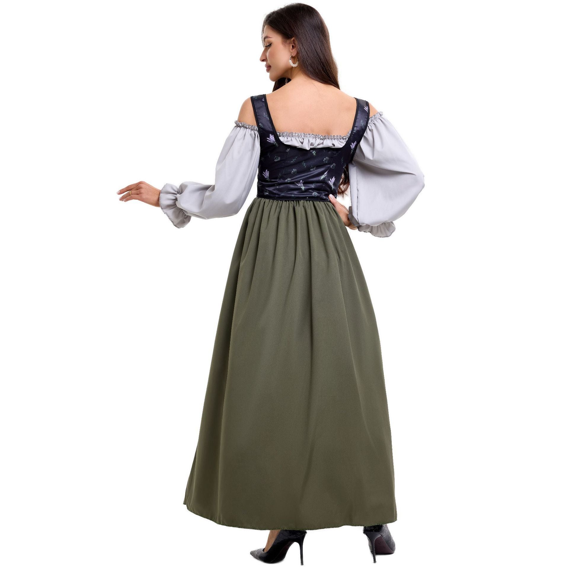 Damen Trachtenkleid mit romantischem Oberteil und fließendem Rock R&B