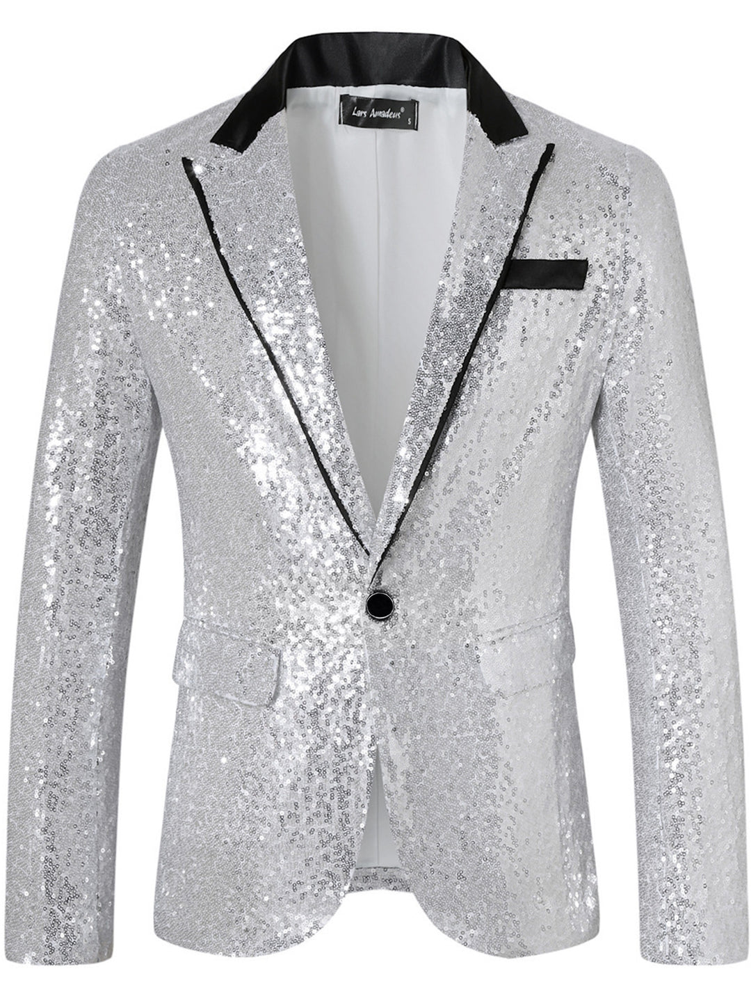 Herren Glamouröser Paillettenblazer R&B