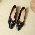 Damen Ballerinas mit eleganter Schleifenapplikation