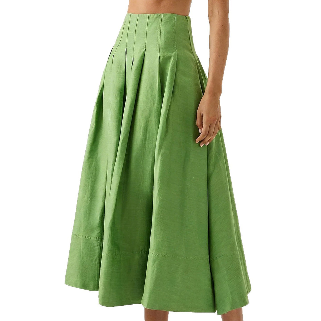 Damen Eleganter Midirock mit fließendem Schnitt und seitlichen Taschen R&B