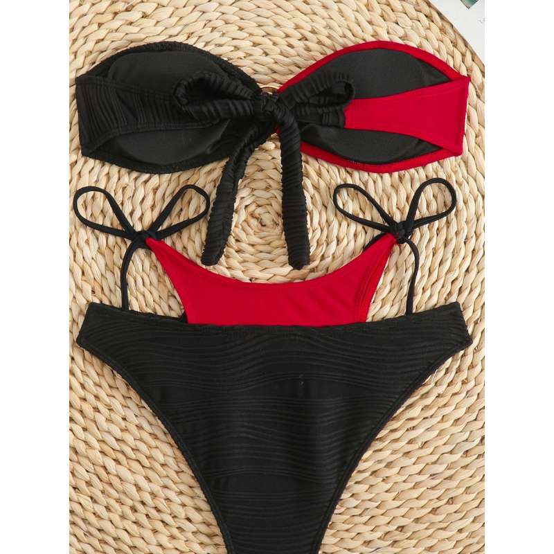 Damen Bandeau Bikini mit raffinierten Akzenten R&B