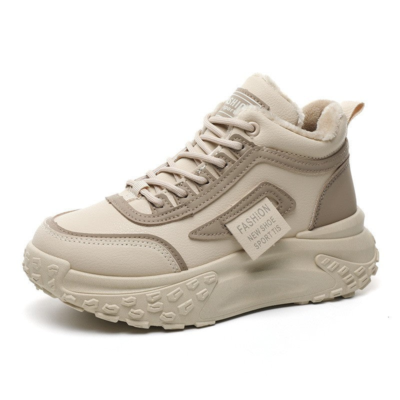 Damen High-Top Sport Sneakers mit warmem Innenfutter und rutschfester Sohle R&B